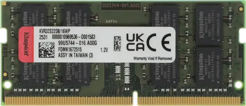 Memorie RAM Kingston ValueRAM, DDR4 SDRAM, 3200 MHz, 16GB, KVR32S22D8/16WP