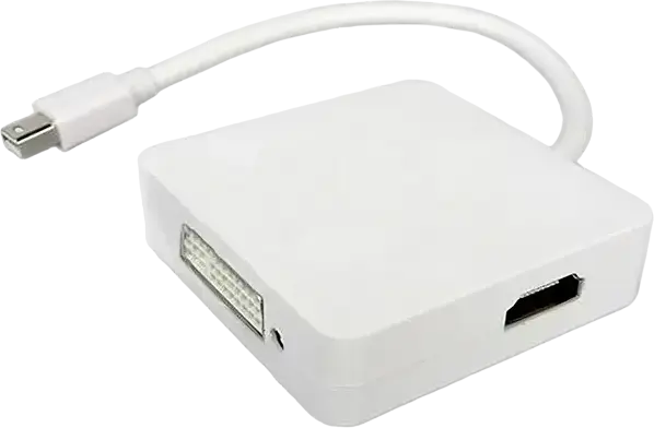 Convertor Video APC Electronic APC-531023, MiniDP (M) - HDMI (F) / DisplayPort (F) / DVI-D (F), 0,15m, Alb