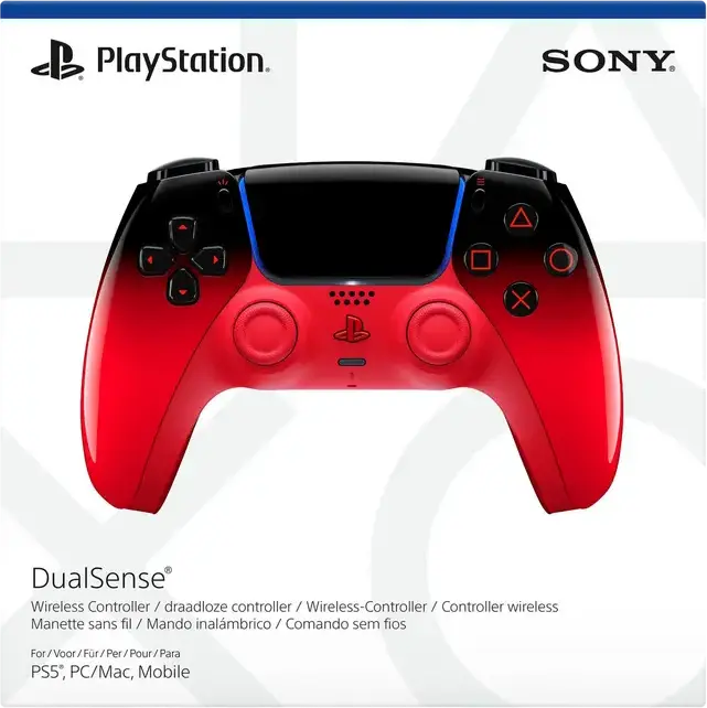 Controller Wireless Sony DualSense pentru Windows, Android, iOS, PlayStation 5, PC, Mac, Mobile - Feedback Haptic, Triggere Adaptive, Microfon și Difuzor Integrate