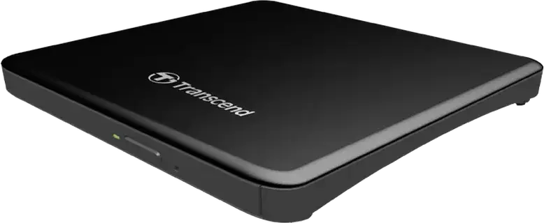 Scribitor DVD Extern Portabil Slim Transcend TS8XDVDS, Interfață USB 2.0, Viteza 8x DVD±R / 24x CD-R/RW, Suport Dual Layer, Carcasă Metal și Plastic, Negru