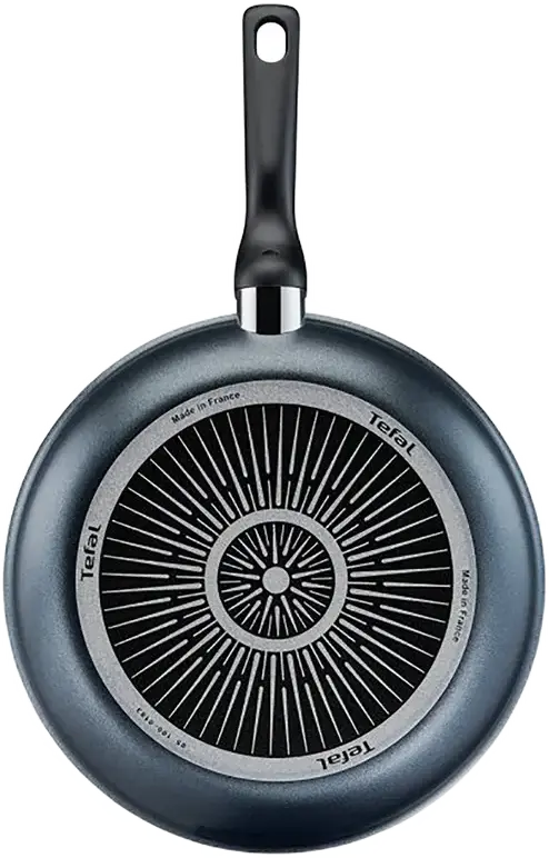 Tefal XL Force C3850653 Frying Pan 28 cm, Non-stick Titanium 2X Coating, Diffusion+ Base, Thermo-Signal, Aluminium, Dark Grey