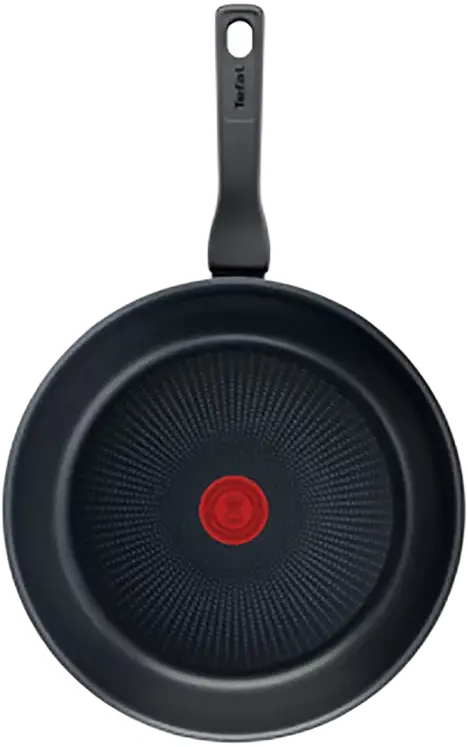 Tefal XL Force C3850653 Frying Pan 28 cm, Non-stick Titanium 2X Coating, Diffusion+ Base, Thermo-Signal, Aluminium, Dark Grey