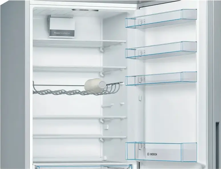 Frigider Combinat Bosch KGV58VLEAS, Volum Total 503L, Inox, Congelator Low Frost, Zona VitaFresh, Dimensiuni 191x70x77 cm, Clasa Energetica E