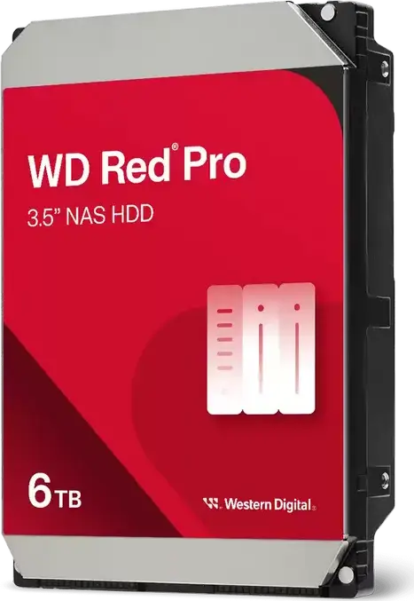Hard Disk Western Digital WD Red Pro 6TB NAS WD221KFGX, 3.5 inch SATA 3, 7200 RPM, Cache 512MB, CMR, Optimizat pentru Sisteme RAID NAS