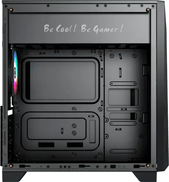 Gamemax Nova N6 Midi-Tower Gaming Case, Tempered Glass Side Panel, Mesh Front, ATX/M-ATX/ITX Support, Built-in ARGB Hub, 120mm ARGB Fan, Black
