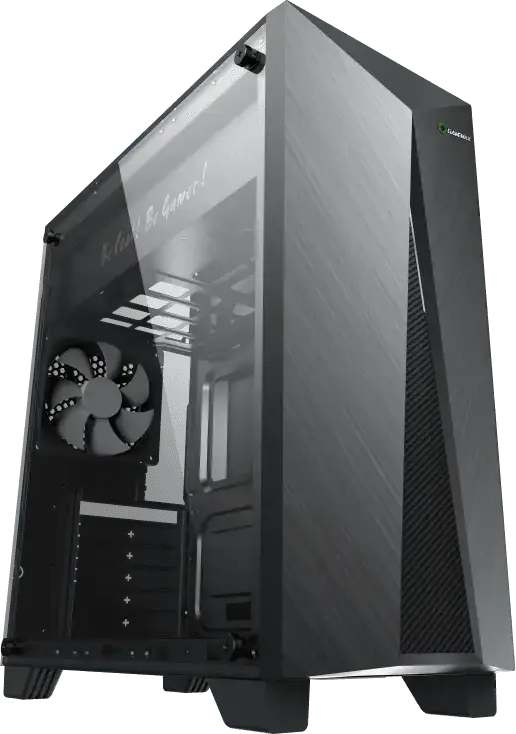 Gamemax Nova N6 Midi-Tower Gaming Case, Tempered Glass Side Panel, Mesh Front, ATX/M-ATX/ITX Support, Built-in ARGB Hub, 120mm ARGB Fan, Black