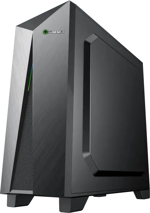 Gamemax Nova N6 Midi-Tower Gaming Case, Tempered Glass Side Panel, Mesh Front, ATX/M-ATX/ITX Support, Built-in ARGB Hub, 120mm ARGB Fan, Black