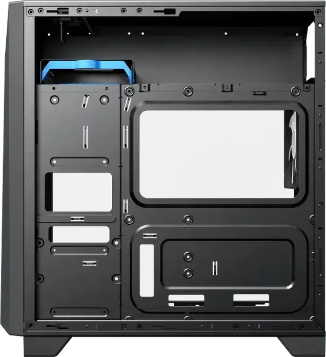 Gamemax Nova N6 Midi-Tower Gaming Case, Tempered Glass Side Panel, Mesh Front, ATX/M-ATX/ITX Support, Built-in ARGB Hub, 120mm ARGB Fan, Black