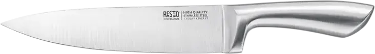 RESTO Professional Stainless Steel Chef Knife, X30Cr13 Steel, Ergonomic Seamless Handle, Antibacterial Surface for Catering and Kitchen