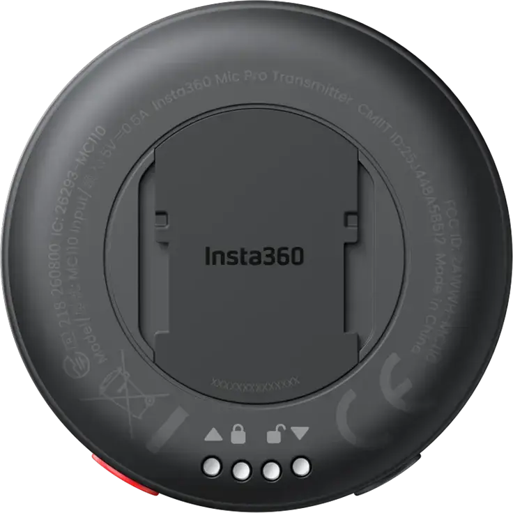 Insta360 Mic Pro Wireless Microphone System, 2 TX + 1 RX, 32-bit Float Internal Recording, 32GB Memory, 400m Range, OLED Touchscreen, Black