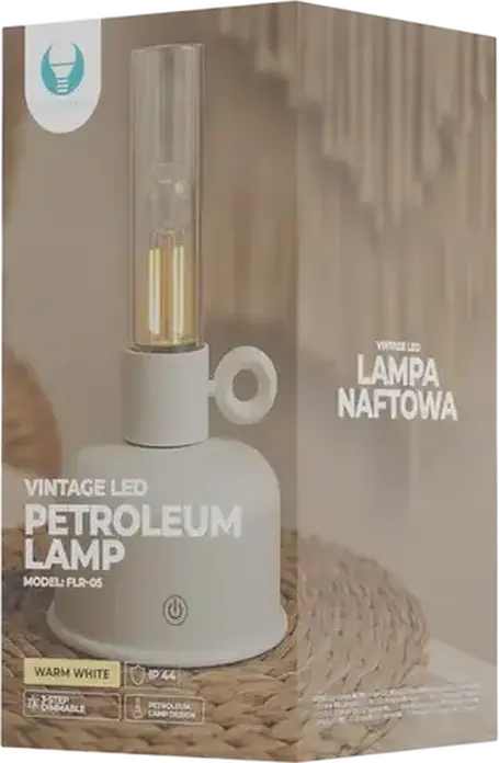 Светодиодная ночная лампа в винтажном стиле Forever Light Petroleum FLR-04, 200 Лм, теплый белый свет 2000К, 3 уровня яркости, аккумулятор 1200 мАч, USB Type-C