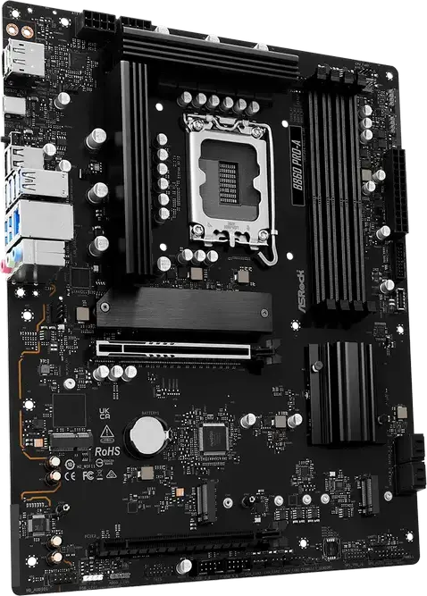 Материнская плата ASRock B860 Pro-A ATX LGA1851 Intel B860 DDR5 8666+ MHz (OC) PCIe 5.0 x16 Blazing M.2 Gen5x4 2.5G LAN для Intel Core Ultra Series 2