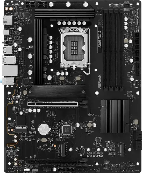 Placă de bază ASRock B860 Pro-A, LGA1851, Intel B860, ATX