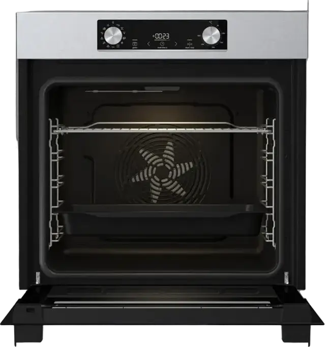 Cuptor Electric Încorporabil Gorenje BO 6737 E02X, 77L SuperSize, AirFry, FrozenBake, EcoClean, Clasa Energetică A, Inox, 59.5x59.5x56.4 cm