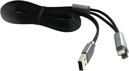 Cablu încărcare și sincronizare Remax RC-025t, Lightning, micro-USB/USB Type-A, 1m, Negru