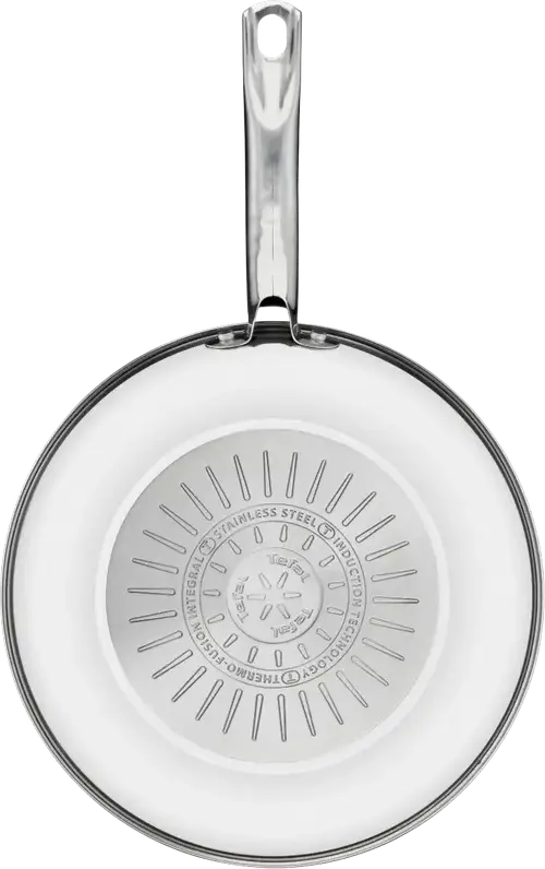 Tefal Intuition B8171944 Stainless Steel Wok Frying Pan 28 cm 3.6L Non-stick Titanium Coating Thermo-Signal Induction Compatible