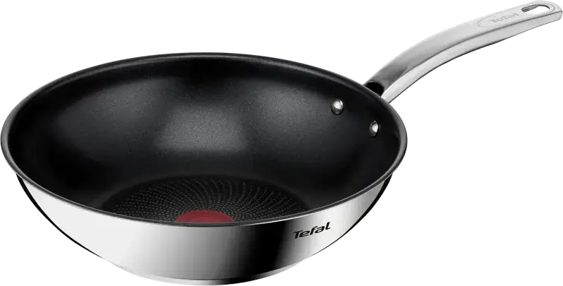 Tigaie WOK Tefal B8171944, 3,6L, 28cm, Oțel inoxidabil