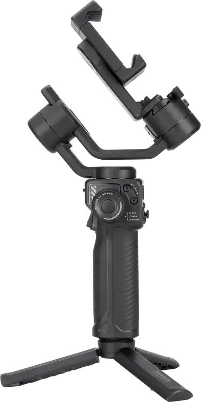 Fluid Pro AI Multi Stabilizer Gimbal Selfie Stick for GoPro and Smartphones, Bluetooth AI Stabilization, Integrated Tripod, OLED Display, 115 cm, Black