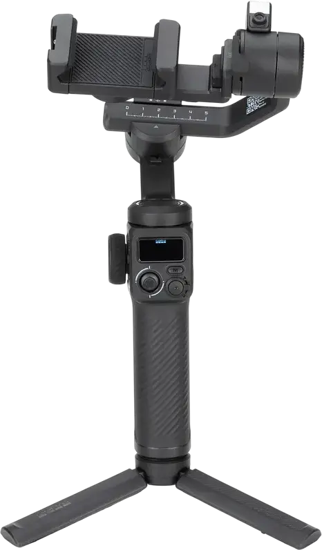 Fluid Pro AI Multi Stabilizer Gimbal Selfie Stick for GoPro and Smartphones, Bluetooth AI Stabilization, Integrated Tripod, OLED Display, 115 cm, Black