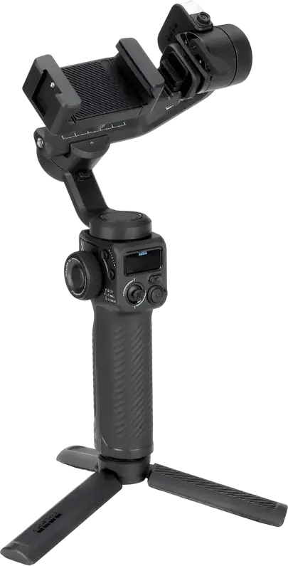 Fluid Pro AI Multi Stabilizer Gimbal Selfie Stick for GoPro and Smartphones, Bluetooth AI Stabilization, Integrated Tripod, OLED Display, 115 cm, Black