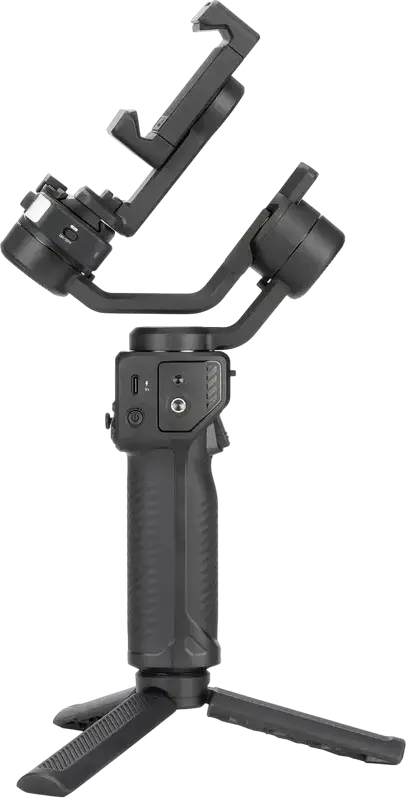 Fluid Pro AI Multi Stabilizer Gimbal Selfie Stick for GoPro and Smartphones, Bluetooth AI Stabilization, Integrated Tripod, OLED Display, 115 cm, Black