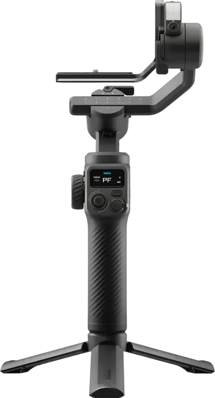 Fluid Pro AI Multi Stabilizer Gimbal Selfie Stick for GoPro and Smartphones, Bluetooth AI Stabilization, Integrated Tripod, OLED Display, 115 cm, Black