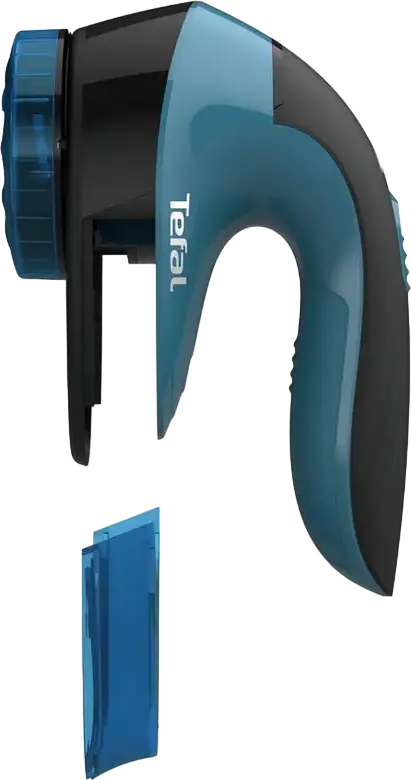 Tefal JB1011E0 Cordless Fabric Shaver, Stainless Steel 3-Tooth Rotary Blade, 4 Height Settings, Battery Operated with Cleaning Brush