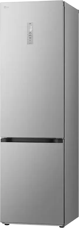 Frigider Combinat LG GBV5250EPY, Congelator Jos, 387L, No Frost, Smart Inverter Compressor, ThinQ Wi-Fi, DoorCooling+, Argintiu, 203cm, Clasa E