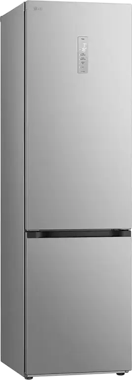 Frigider Combinat LG GBV5250EPY, Congelator Jos, 387L, No Frost, Smart Inverter Compressor, ThinQ Wi-Fi, DoorCooling+, Argintiu, 203cm, Clasa E
