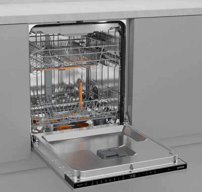 Gorenje GV673D63 Full Size Dishwasher, 16 Place Settings, Inverter PowerDrive Motor, A+++ Energy Class, AquaStop, ConnectLife, Black, 59.8 cm