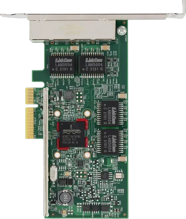 Adaptor de rețea Dell 540-BDRJ Quad Port 1GbE BASE-T, Controler Broadcom 5719, PCI Express 2.1, RJ-45, Full Height pentru servere PowerEdge