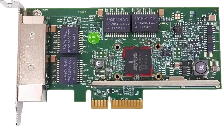 Adaptor de rețea Dell 540-BDRJ Quad Port 1GbE BASE-T, Controler Broadcom 5719, PCI Express 2.1, RJ-45, Full Height pentru servere PowerEdge