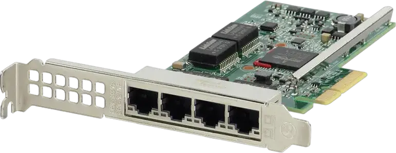 Adaptor de rețea Dell 540-BDRJ Quad Port 1GbE BASE-T, Controler Broadcom 5719, PCI Express 2.1, RJ-45, Full Height pentru servere PowerEdge