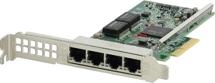 Adaptor de rețea Dell 540-BDRJ Quad Port 1GbE BASE-T, Controler Broadcom 5719, PCI Express 2.1, RJ-45, Full Height pentru servere PowerEdge