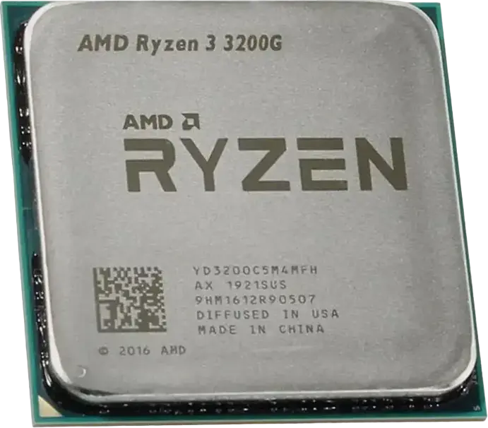 AMD Ryzen 3 3200G Processor, 4 Cores 4 Threads, 3.6 GHz to 4.0 GHz Boost, Radeon Vega 8 Integrated Graphics, Socket AM4, Tray Version