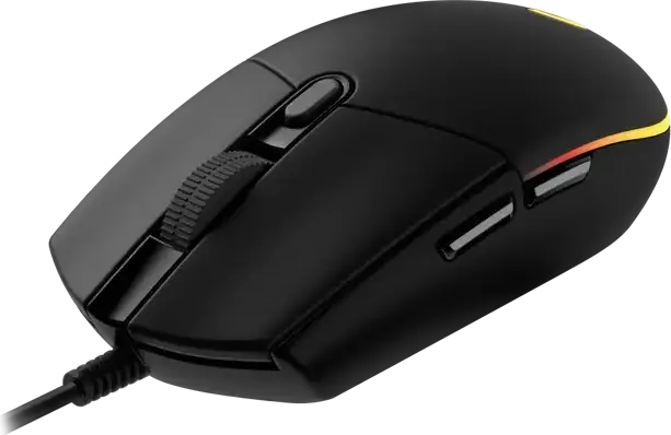 Logitech G102 LIGHTSYNC Wired Gaming Mouse, Black, Symmetrical Ambidextrous Design, 8000 DPI Sensor, 6 Programmable Buttons, RGB LIGHTSYNC, 85g
