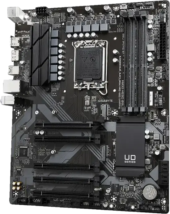 Placa de baza Gigabyte B760 DS3H DDR4 UD LGA1700 Chipset Intel B760 ATX pentru Core Gen 12/13, 4x DIMM DDR4 5333MHz OC, Dual M.2, HDMI, DisplayPort