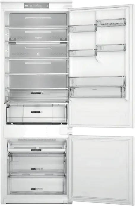 Frigider Congelator Incorporabil Whirlpool WHSP70T122, Total No Frost, Tehnologie 6th Sense, Alb, Capacitate 394L, Clasa Energetica D, LED, 193.5cm