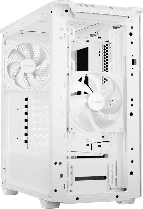 be quiet! Pure Base 501 Airflow Midi-Tower Case, White, ATX/M-ATX/Mini-ITX, Mesh Front, 2x 140mm PWM Fans, 360mm Radiator Support, Vertical GPU Slots