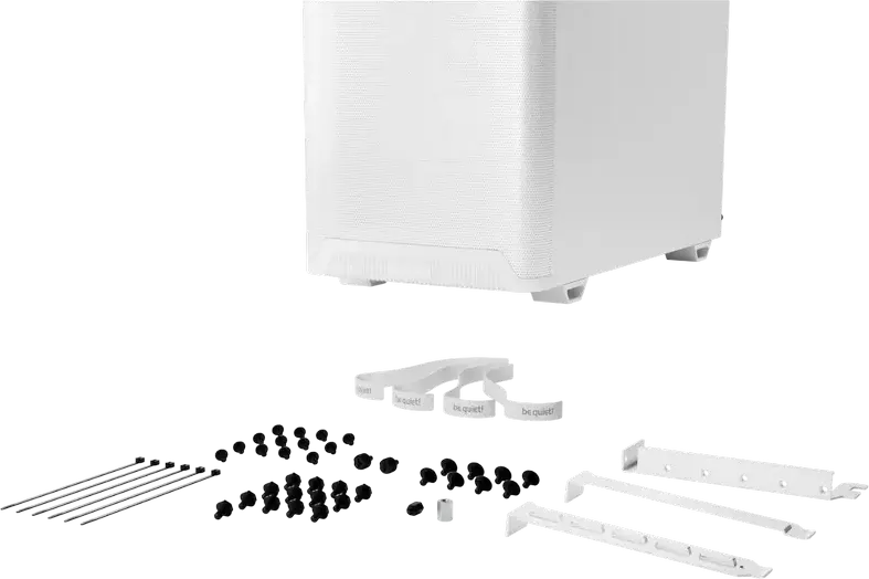 be quiet! Pure Base 501 Airflow Midi-Tower Case, White, ATX/M-ATX/Mini-ITX, Mesh Front, 2x 140mm PWM Fans, 360mm Radiator Support, Vertical GPU Slots