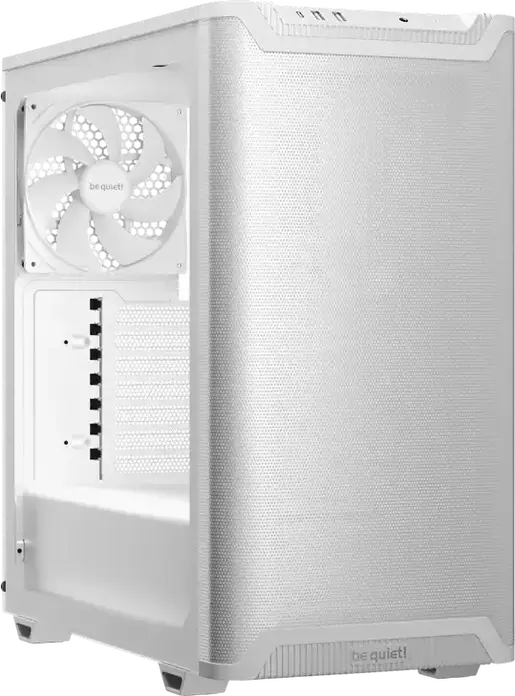 be quiet! Pure Base 501 Airflow Midi-Tower Case, White, ATX/M-ATX/Mini-ITX, Mesh Front, 2x 140mm PWM Fans, 360mm Radiator Support, Vertical GPU Slots