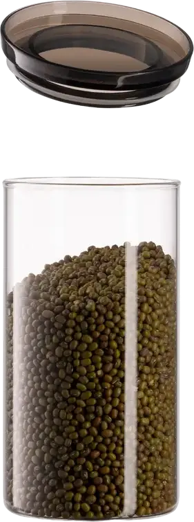 Borcan de sticlă pentru conservare Ardesto AR1311SF Fresh cu capac vacuum, 1150 ml, rotund transparent, dop din plastic și silicon, compatibil cu mașina de spălat vase