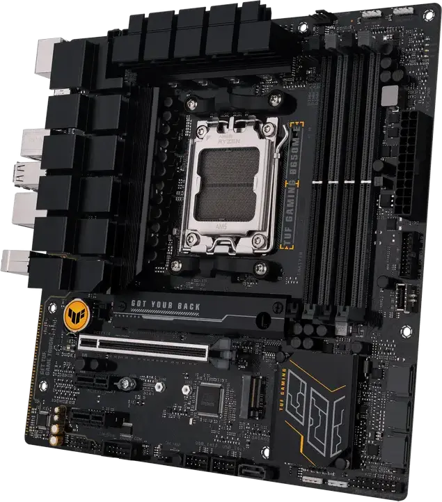 Placa de bază ASUS TUF GAMING B650M-E AM5 AMD B650 Micro-ATX, DDR5 7600+ MHz (OC), M.2 PCIe 5.0, Ethernet Realtek 2.5Gb, BIOS FlashBack