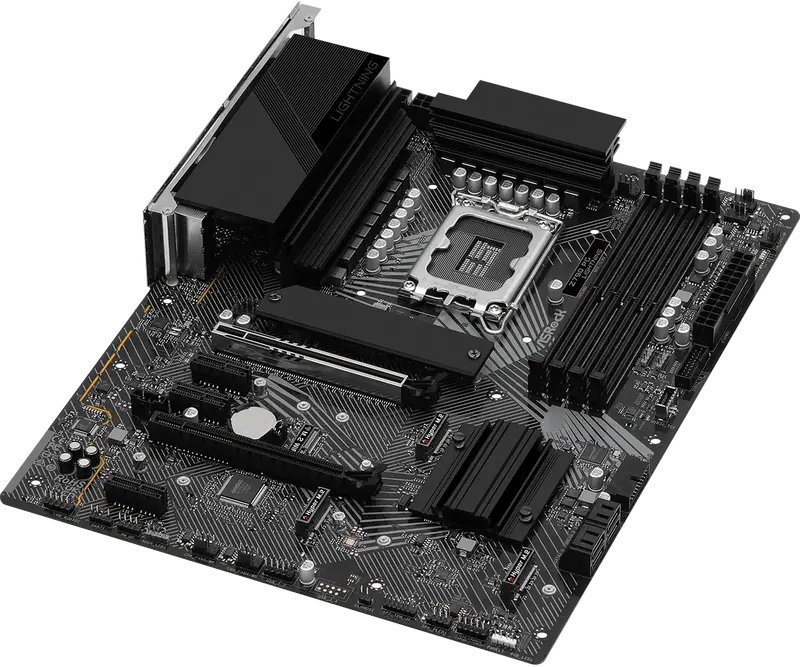 Материнская плата ASRock Z790 PG LIGHTNING LGA1700 Intel Z790 ATX DDR5 7200МГц OC 128ГБ PCIe 5.0 4x Hyper M.2 2.5G LAN Питание 14+1+1 фазы