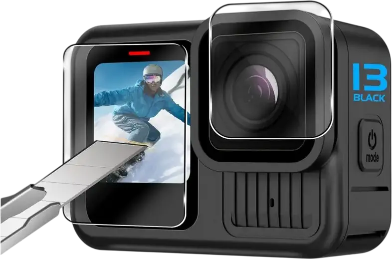 Tech Protect Glass Fit+ Tempered Glass Screen Protector 9H Hardness 0.3mm 2.5D Beveled Edges Oleophobic Coating for GoPro Hero 9 10 11 12 13 Black