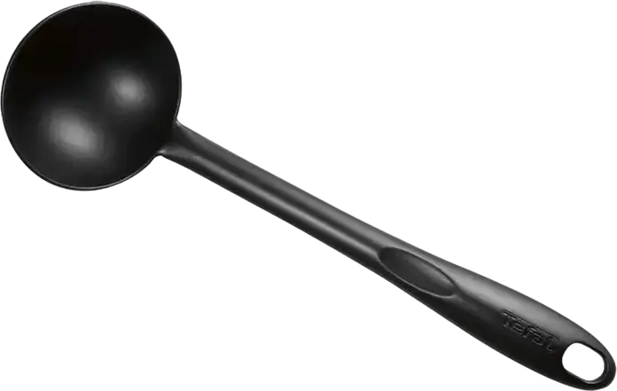 Polonic Tefal Bienvenue 2744312, Nylon Ranforsat cu Fibra de Sticla, Rezistent la Caldura pana la 220°C, Nu Zgariete Stratul Antiaderent, Negru