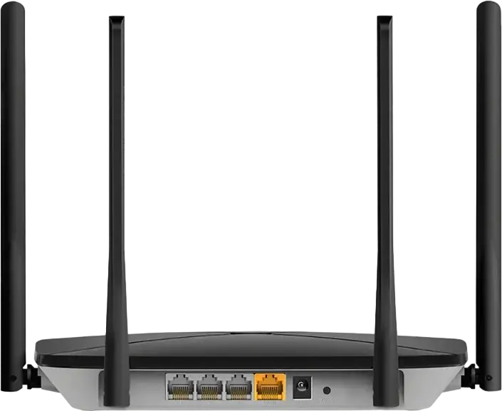 Mercusys AC12G Wireless Dual Band Gigabit Router, AC1200 Wi-Fi Speed, 4x 5dBi External Antennas, 2x2 MIMO, Full Gigabit Ports, IPTV & Guest Network