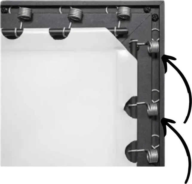 Sopar 8302VC-RN Fixed Frame Projection Screen, 136 inch 16:9 Virgo Material, 1.2 Gain, 150° Viewing Angle, Aluminum Frame with Spring Tensioning System
