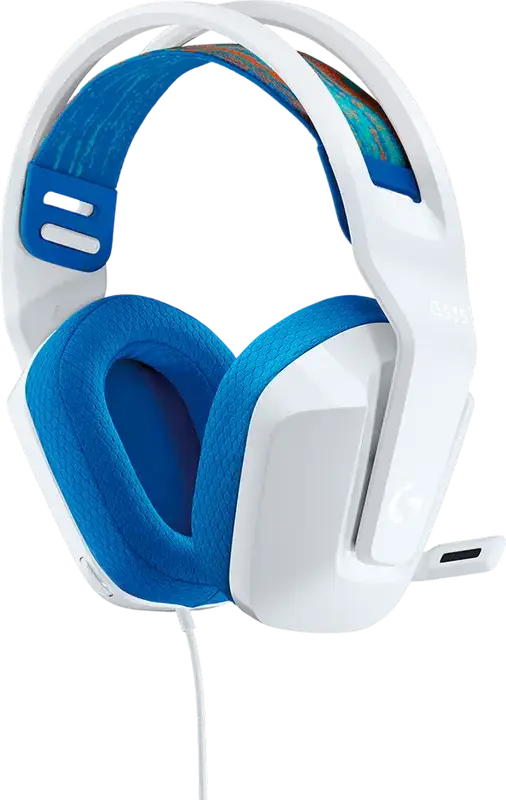 Căști gaming Logitech G335, Cu fir, Alb