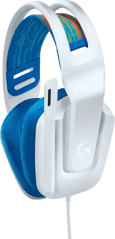 Logitech G335 Wired Gaming Headset, 40mm Neodymium Drivers, Flip-to-Mute Cardioid Microphone, Adjustable Suspension Headband, White, PC Mac Xbox PS Switch